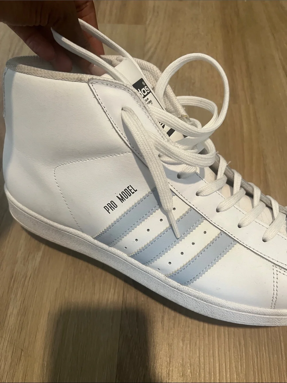 Adidas White High-Top Shell Toe Men’s Sneakers - Size 11